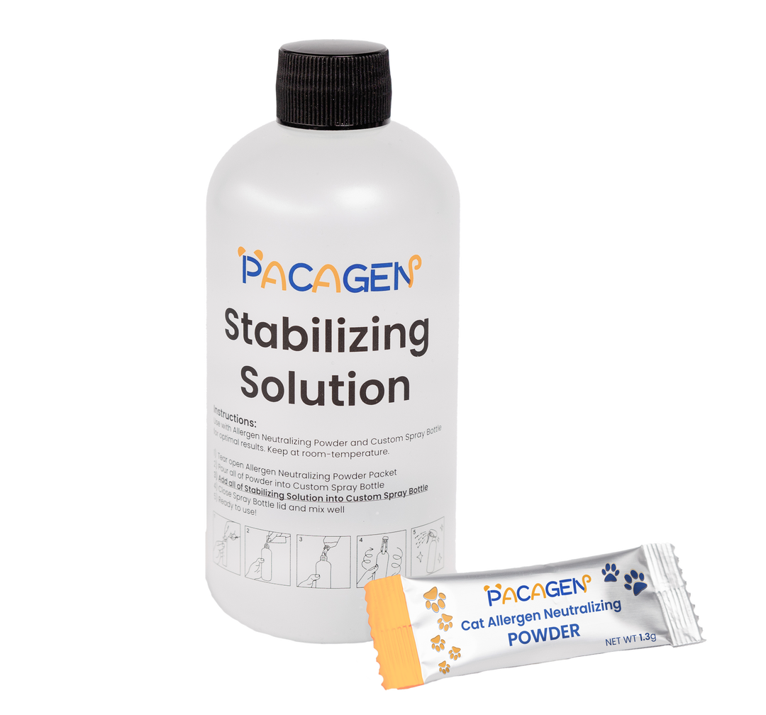 Cat Allergen Neutralizing Powder + Stabilizing Solution Refill Pack
